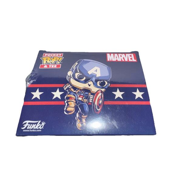 Marvel’s Captain America- Pocket POP/T-Shirt (Small) Bundle - FUNKO POP! MINIS - Picture 9 of 9